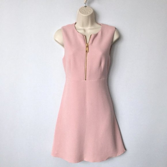 RACHEL ZOE Blush Pink Front Zipper Dress - Picture 2 of 4